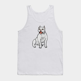 Dog - American Pitbull Terrier - White Cropped Tank Top